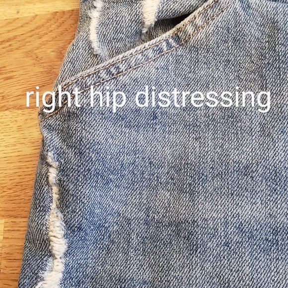 High waist denim skirt with back slit | size 14/32 waist - Picture 4 of 7